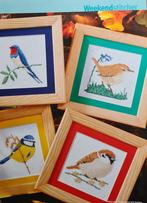 4 vogels borduurpatronen o.a. spreeuw,zwaluw,pimpelmees, Hobby en Vrije tijd, Borduren en Borduurmachines, Ophalen, Nieuw, Handborduren