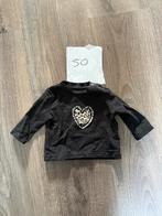 Vingino shirt zwart panterprint hart – maat 50, Meisje, Ophalen of Verzenden, Zo goed als nieuw, Vingino