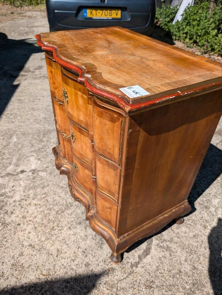 Klieren antieke noteren houten commode €365, Antiek en Kunst, Antiek | Meubels | Kasten, Ophalen