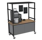 Verrijdbare koffiemeubel met kast (Zeer goede kwaliteit), Gebruikt, 75 cm of meer, 50 tot 100 cm, Met deur(en)