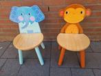 Kinderstoeltjes met dieren (olifant & aap) – set van 2, Ophalen, Zo goed als nieuw