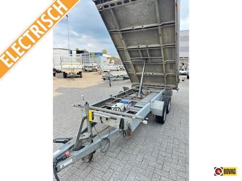 HUMBAUR 3ZIJDIGE ELEKT. KIPPER 361x185 3500KG+OPZETBORDEN, Auto diversen, Aanhangers en Bagagewagens, Gebruikt