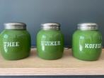 Vintage/brocante emaille koffie suiker thee bussen, Huis en Inrichting, Keuken | Potten en Pannen, Ophalen of Verzenden, Zo goed als nieuw