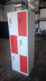 Metalen 6 deurs lockerkast, kluisjeskast, R., Ophalen of Verzenden, K., Metalen 6 deurs lockerkast kluisjeskast