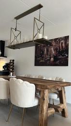 Eettafel massief oud eikenhout - Posthuys, Huis en Inrichting, Ophalen, 100 tot 150 cm, Eikenhout, 200 cm of meer