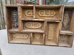 Letterbak hout 72x43 cm, Huis en Inrichting, Woonaccessoires | Wanddecoraties, Ophalen of Verzenden