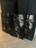 Dame zwart/goud op plexiglas SERIE!!!, Ophalen, Zo goed als nieuw