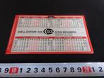 sticker kalender 1992 Asten SHELL Station Stein Brouwers, Ophalen, Zo goed als nieuw, Bedrijf of Vereniging