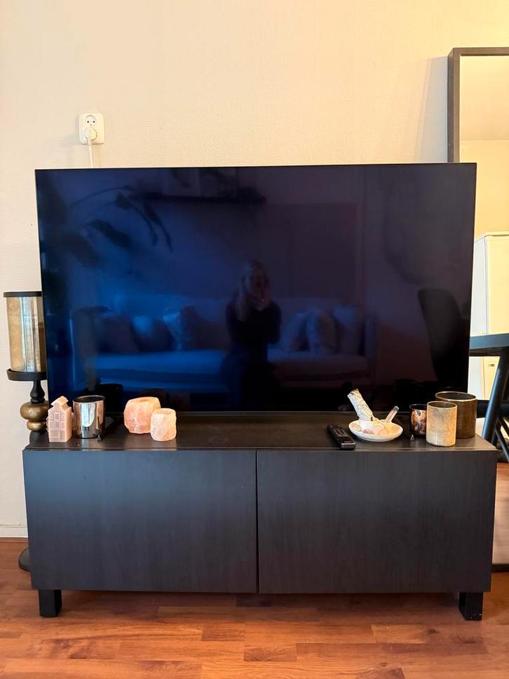 IKEA BESTA TV Meubel - Zwart - 120cm, Huis en Inrichting, Kasten | Televisiemeubels, Gebruikt, Minder dan 100 cm, 100 tot 150 cm