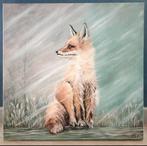 Olieverf Schilderij Vos 50x50, Ophalen of Verzenden