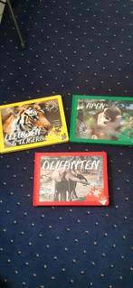 Drie puzzelboeken met elk 5 puzzels dieren, Ophalen of Verzenden, Zo goed als nieuw