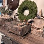 Luksa Houten trog op pootjes oud hout, Antiek en Kunst, Ophalen of Verzenden