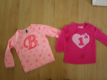 Hema + Bakkaboe maat 74 - twee vrolijke shirts beschikbaar voor biedingen