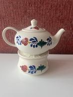 Boerenbont Theepot met Theelichtje, Gebruikt, Overige typen, Ophalen of Verzenden, Aardewerk