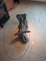 Unieke Salontafel met Zeemeerminvoet, Huis en Inrichting, Tafels | Salontafels, Ophalen, Gebruikt, 50 tot 100 cm, Eclectisch