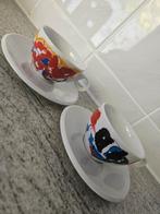 Jan Kremer Denemarken Cappuccino Kopjes met Schotels, Gebruikt, Ophalen of Verzenden, Overige stijlen, Kop(pen) en/of Schotel(s)