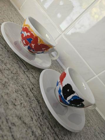 Jan Kremer Denemarken Cappuccino Kopjes met Schotels beschikbaar voor biedingen