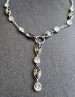 Prachtige ZINZI zilveren (925) ketting met grote EDELSTENEN, Sieraden, Tassen en Uiterlijk, Kettingen, Ophalen, Met edelsteen