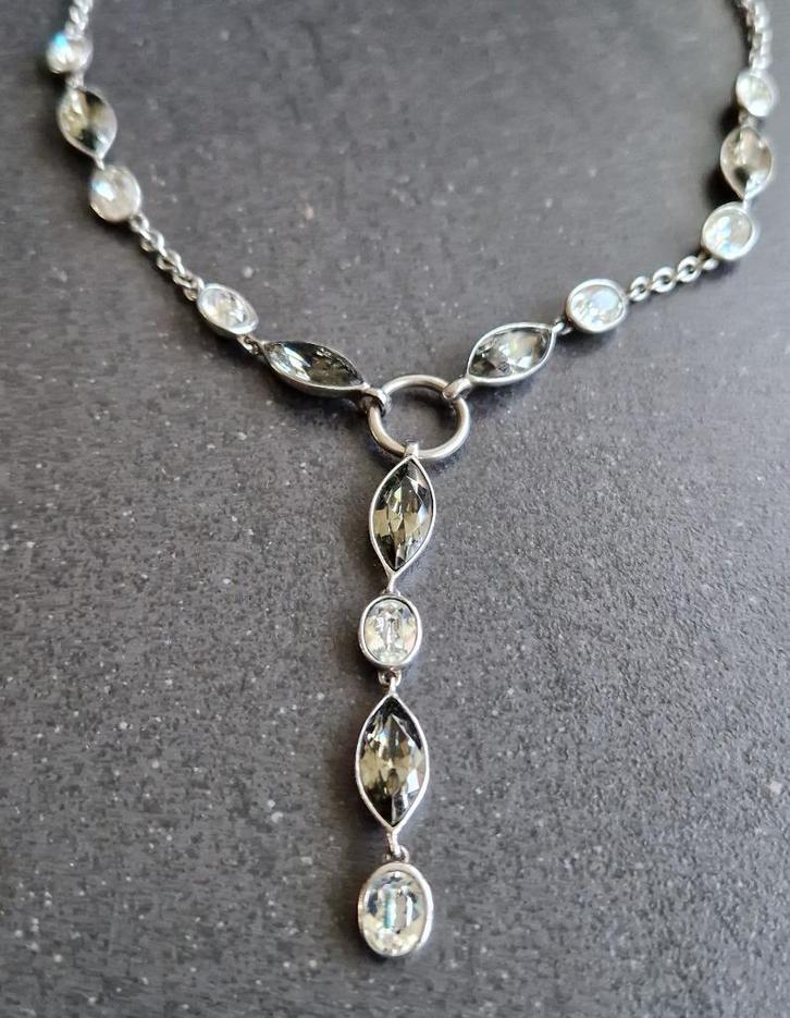 Prachtige ZINZI zilveren (925) ketting met grote EDELSTENEN, Sieraden, Tassen en Uiterlijk, Kettingen, Zo goed als nieuw, Zilver