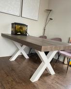 Prachtige XL Eettafel - Massief Hout - X-poot - Leenbakker, Huis en Inrichting, Tafels | Eettafels, 100 tot 150 cm, 150 tot 200 cm