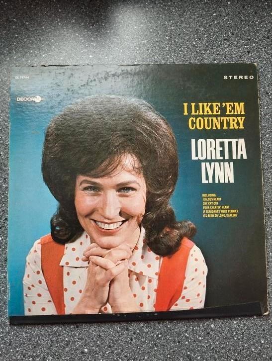 DECCA vinyl LP 1966 - Loretta Lynn - I Like 'Em Country, Cd's en Dvd's, Vinyl | Country en Western, Zo goed als nieuw, Ophalen of Verzenden