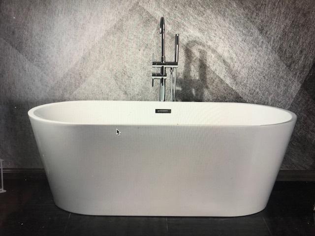 Vrijstand Design bad 170/ WIT glans met koper kraan (NIEUW), Huis en Inrichting, Badkamer | Complete badkamers, Nieuw, Met bad