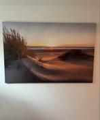 Canvas Schilderij Strand Ondergaande Zon 150x100cm, Ophalen