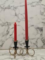 Gunnar Ander Ystad metaal kandelaars mid-century, Ophalen of Verzenden, Gebruikt, Metaal, Minder dan 25 cm