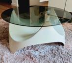 Zeldzame vintage space age salontafel fiber & rookglas Opal, Huis en Inrichting, Tafels | Salontafels, Ophalen, Gebruikt, 50 tot 100 cm