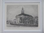 Schiedam Lange Haven - ets van Willem Veldhorst, Antiek en Kunst, Kunst | Etsen en Gravures, Ophalen of Verzenden