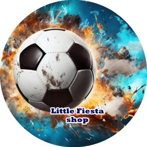 LF6471 icing frosting voetbal 18cm eetbare taart plaat print, Hobby en Vrije tijd, Taarten en Cupcakes maken, Nieuw, Versiering