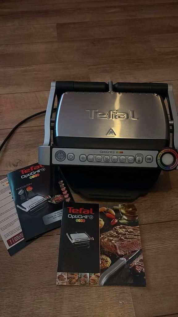 Tefal OptiGrill - 4x gebruikt, Witgoed en Apparatuur, Contactgrills, Zo goed als nieuw, Uitneembare platen, Vaatmachinebestendige platen