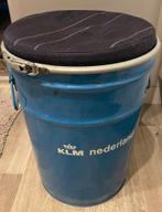 KLM vintage rond voorraad blik, Ophalen of Verzenden, Gebruikt, Overige typen