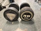 2 x 28 kg rubberen dumbbells dumbbell set gewichten, Ophalen, Dumbbell, Gebruikt, Dumbbells