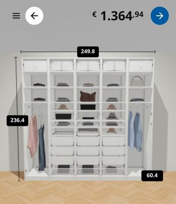 Zo goed als nieuw ikea pax kast te koop  beschikbaar voor biedingen