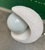 Maanlamp tafellamp keramiek wit golf - vintage retro glas, Ophalen, Gebruikt, Onbekend, Onbekend
