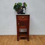 Vintage Antiek nachtkastje bijzetkastje met marmer blad 403, Huis en Inrichting, Slaapkamer | Nachtkastjes, Valkenswaard, Gebruikt