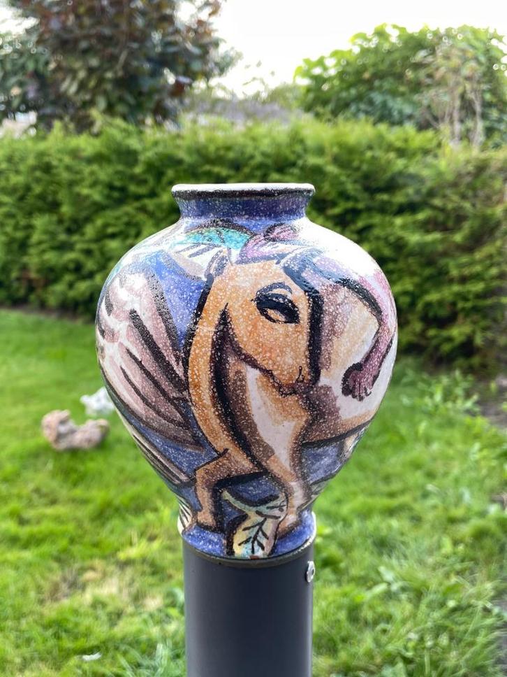 Unica vaas Luigi De lerma L D T C , TOP vaas Uniek decor !, Antiek en Kunst, Antiek | Keramiek en Aardewerk, Verzenden