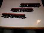 Drie marklin lageboordwagons, nr.4514, Hobby en Vrije tijd, Modeltreinen | H0, Wisselstroom, Gebruikt, Wagon, Ophalen of Verzenden