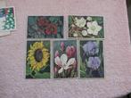 5 maal bloemen, ontwerp J. Voerman jr, Verzamelen, Ansichtkaarten | Themakaarten, Ophalen of Verzenden, 1920 tot 1940, Gelopen