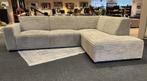 Hoekbank L270 x 210 Beige ribstof Direct/Leverbaar E-2131, Nieuw, 150 cm of meer, 250 tot 300 cm, Ophalen of Verzenden