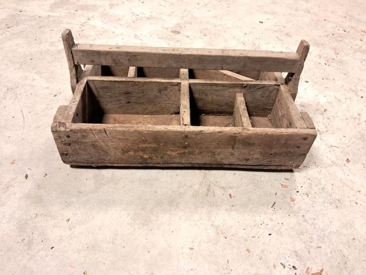 Vintage Houten Gereedschapskist / Draagmand, Antiek en Kunst, Antiek | Gereedschap en Instrumenten, Ophalen