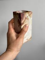 Sfeervol en mooi natuurlijke speksteen kaarsenstandaard, Overige materialen, Ophalen of Verzenden, Zo goed als nieuw, Kandelaar