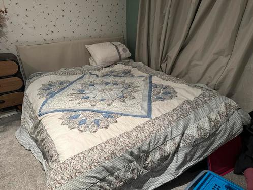 Tweepersoonsbed 160 bij 200cm, Huis en Inrichting, Slaapkamer | Bedden, Zo goed als nieuw, Tweepersoons, 160 cm, Hout, Ophalen