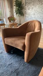 Stoel Leolux design, kleur terra, Huis en Inrichting, Ophalen, Gebruikt, 75 tot 100 cm, Stof
