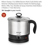 Milton Champ 1.5L Elektrisch koker - travel cooker, 1 tot 2 liter, Ophalen of Verzenden, Nieuw, Rvs