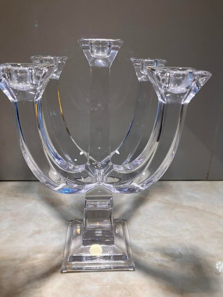 Prachtige 5 armige kandelaar/ 24 % Loodkristal, Antiek en Kunst, Ophalen of Verzenden