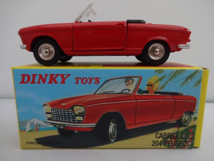 Peugeot 204 Cabrio Rood nr: 511 van Dinky Toys 1:43 ZELDZAAM, Hobby en Vrije tijd, Modelauto's | 1:43, Nieuw, Auto, Dinky Toys