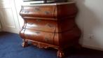 buikkastje antiek notenhout met marmer blad, Huis en Inrichting, Kasten | Ladekasten, Ophalen, Gebruikt, 100 tot 150 cm, 3 of 4 laden