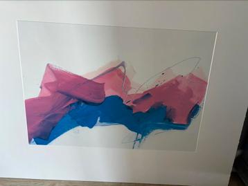Abstract zeefdruk schilderij beschikbaar voor biedingen
